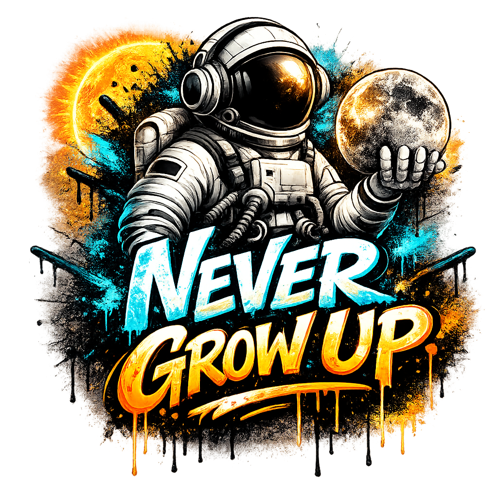 Never Grow Up Short Sleeve Astronaut T