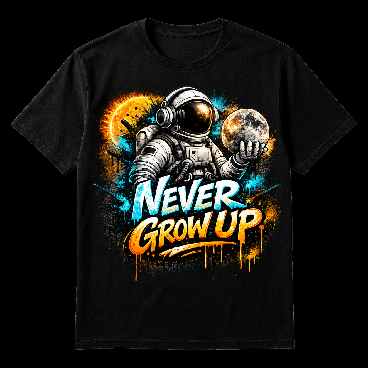 Never Grow Up Short Sleeve Astronaut T
