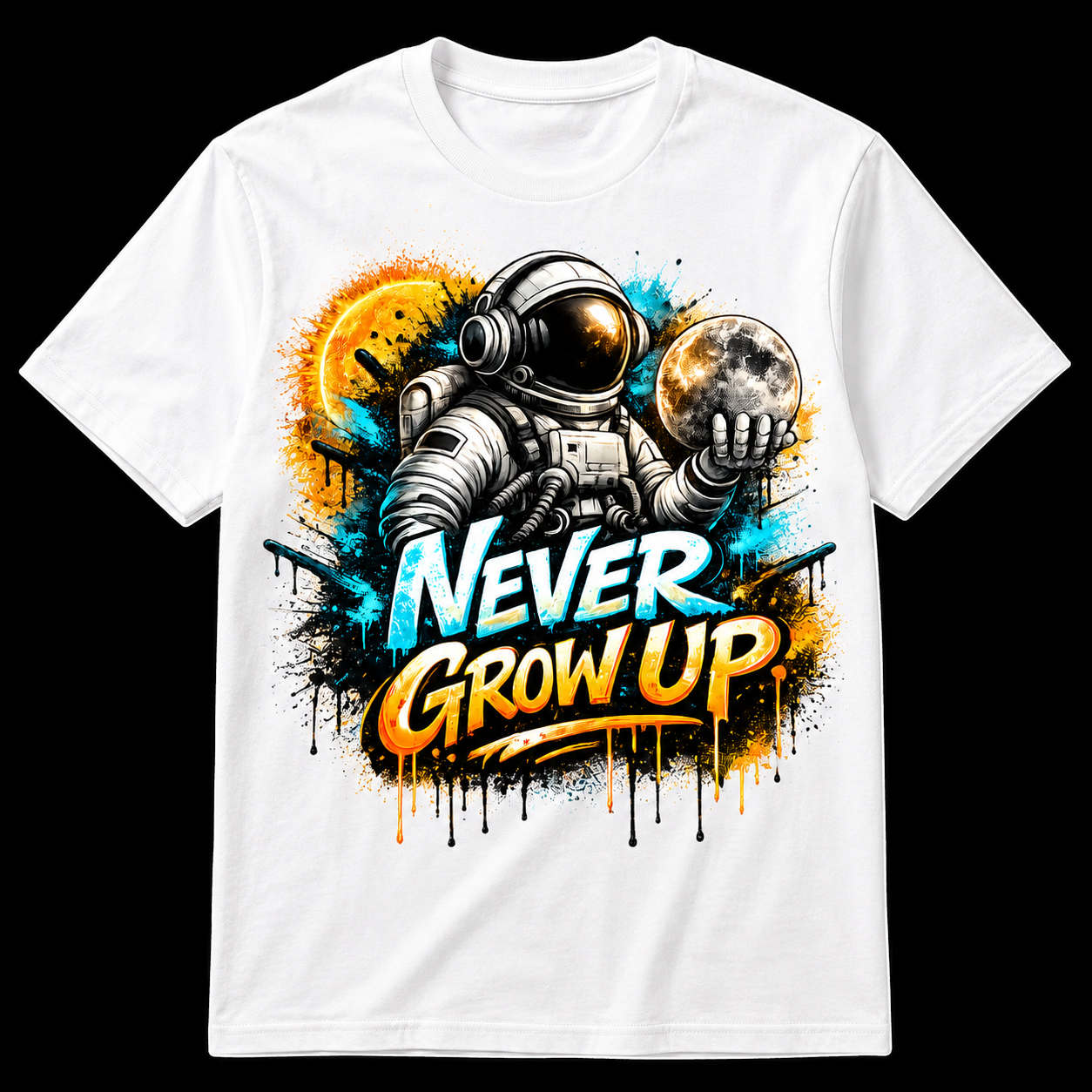 Never Grow Up Short Sleeve Astronaut T